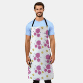 花柄 エプロン (着用した状態)