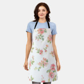 花柄 エプロン (着用した状態)