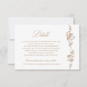 花柄 エレガント アンティーク トワール 結婚式 詳細 招待状 (正面)