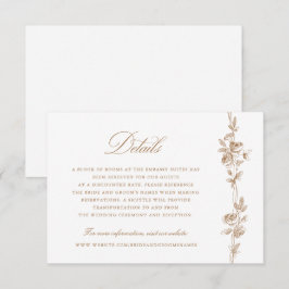 花柄 エレガント アンティーク トワール 結婚式 詳細 招待状