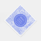 花柄 エレガント ブライダルシャワー スタンダードランチョンナプキン (角)