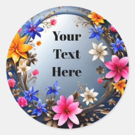 花柄 カスタマイズ可能 ステッカー パーティー/ウェディング