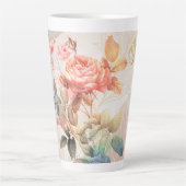 花柄 カフェラテマグ (正面)