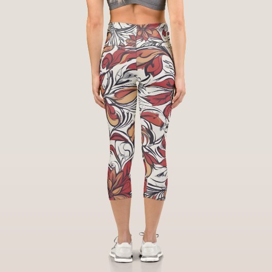 花柄 カプリレギンス (裏面)