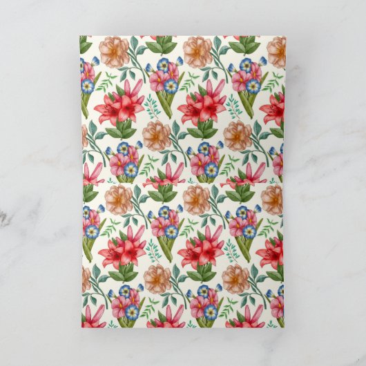 花柄 カード (内部)