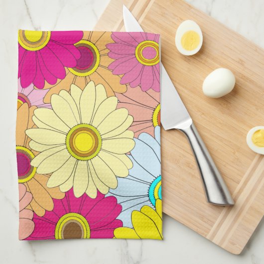 花柄 キッチンタオル (四つ折り)