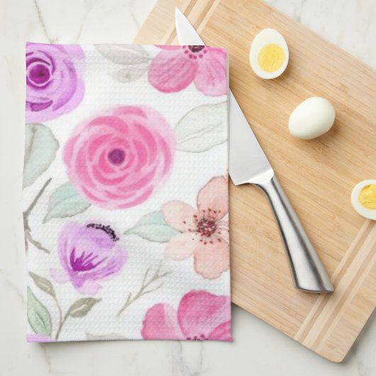 花柄 キッチンタオル (四つ折り)