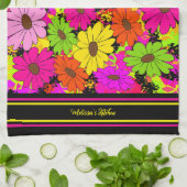 花柄 キッチンタオル (折り畳み)