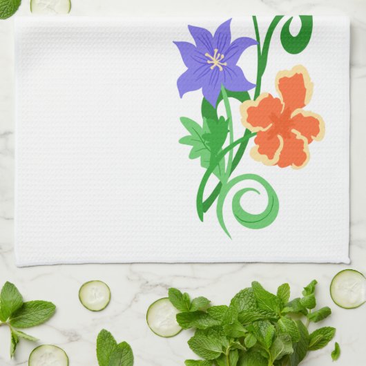 花柄 キッチンタオル (折り畳み)