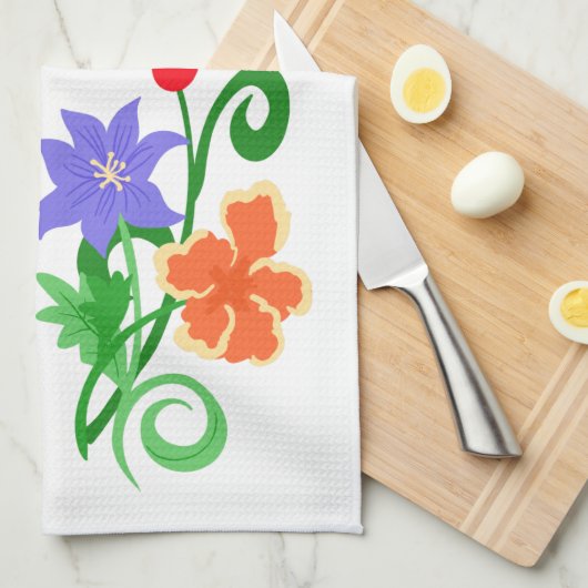花柄 キッチンタオル (四つ折り)