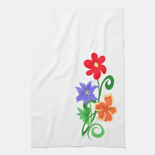 花柄 キッチンタオル (縦)