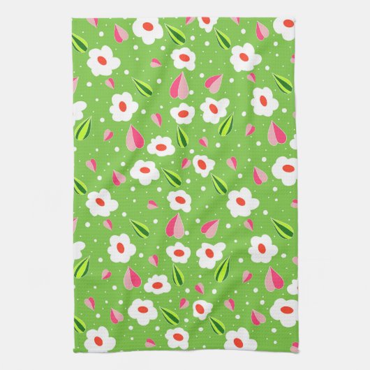 花柄 キッチンタオル (縦)