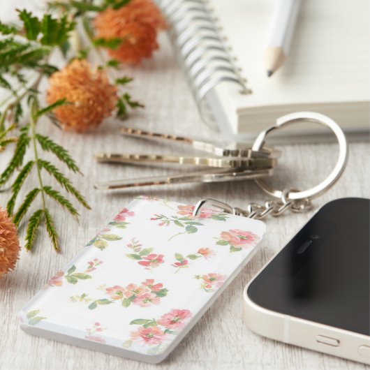 花柄 キーホルダー (正面右)