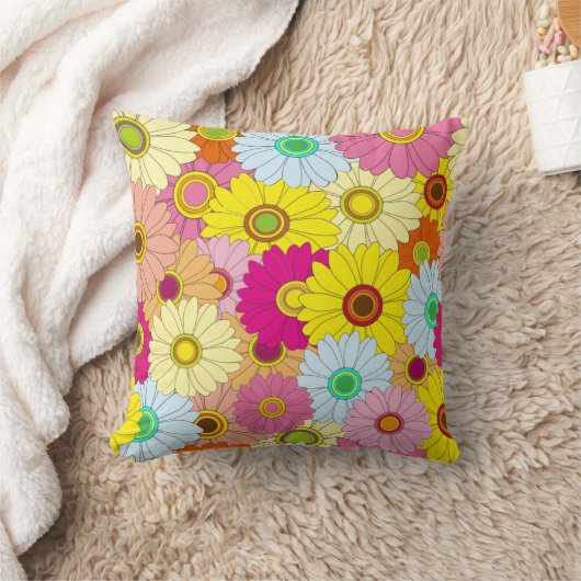 花柄 クッション (ブランケット)