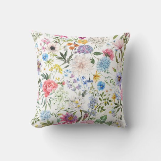 花柄 クッション (正面)