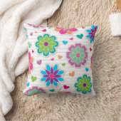 花柄 クッション (ブランケット)