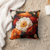 花柄 クッション (ブランケット)