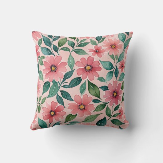 花柄 クッション (裏面)