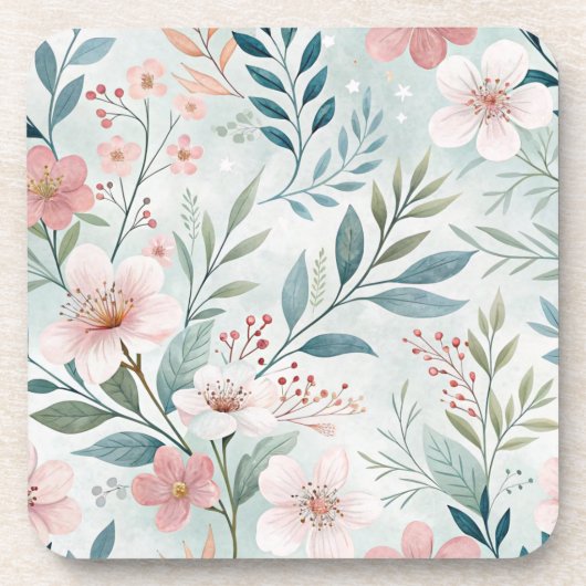 花柄 コースター (正面)