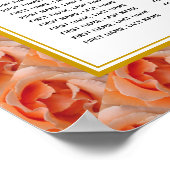 花柄 | コーラル ローズ | 120名様対応 | 着席プラン ポスター (角)