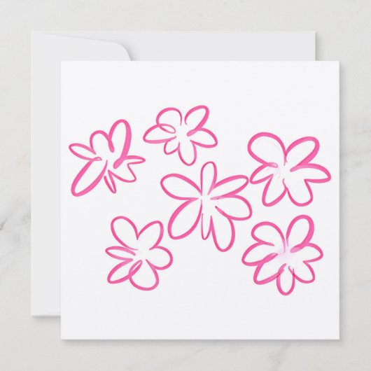 花柄 サンキューカード (正面)