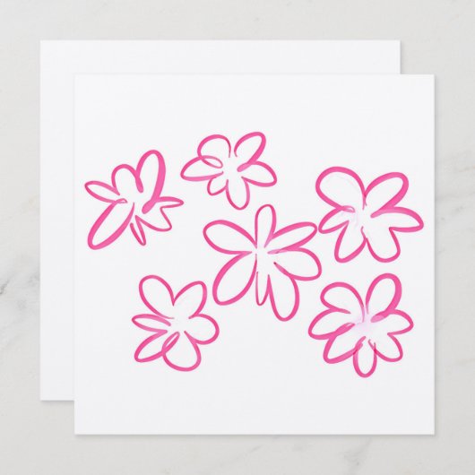 花柄 サンキューカード (正面/裏面)