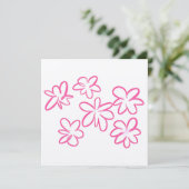 花柄 サンキューカード (スタンド正面)