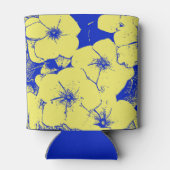 花柄 サンシャイン イエロー ブルー 缶クーラー (裏面)