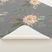 花柄 シェルパ ブランケット (3/4)