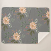 花柄 シェルパ ブランケット (正面(横))