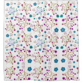 花柄 シャワーカーテン (正面)