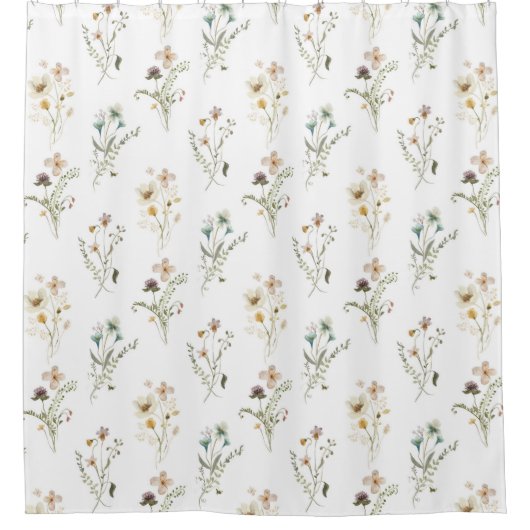 花柄 シャワーカーテン (正面)