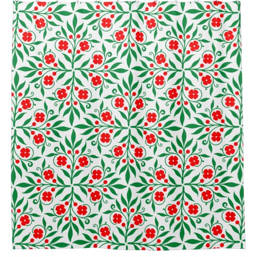 花柄 シャワーカーテン (正面)