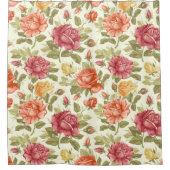 花柄 シャワーカーテン (正面)