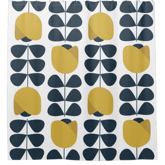 花柄 シャワーカーテン (正面)