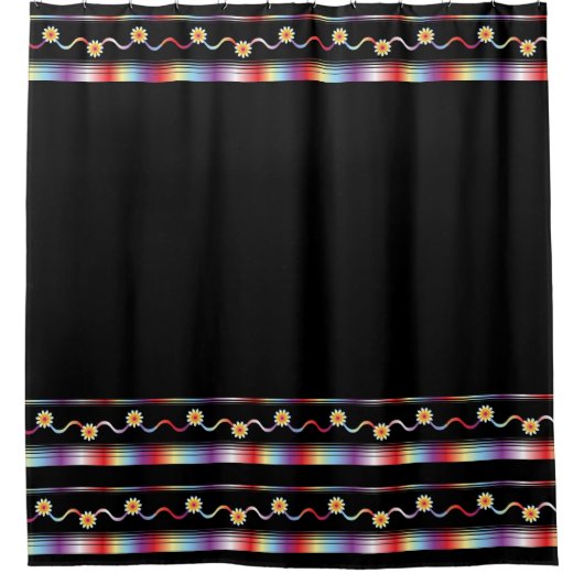 花柄 シャワーカーテン (正面)