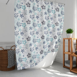 花柄 シャワーカーテン