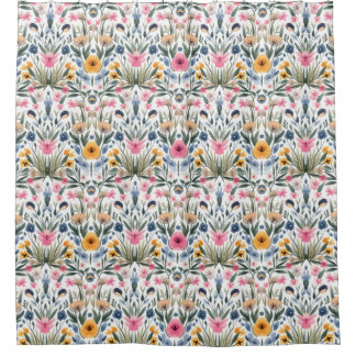 花柄 シャワーカーテン