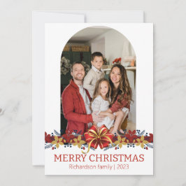 花柄 シンプル エレガント ファミリー クリスマス フォト