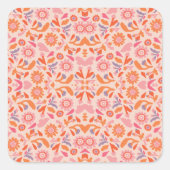 花柄 スクエアシール (正面)