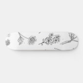 花柄 スケートボード (横)
