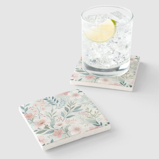 花柄 ストーンコースター (横)