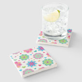 花柄 ストーンコースター (横)