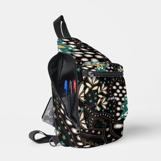 花柄 スリングバッグ (見開き)