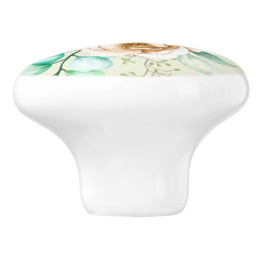 花柄 セラミックノブ (側面)