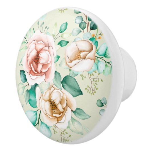 花柄 セラミックノブ (右)