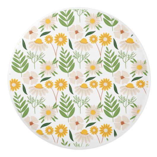 花柄 セラミックノブ (正面)