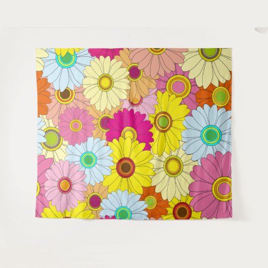 花柄 タペストリー (正面(横))