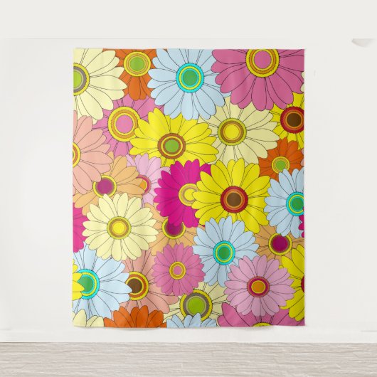 花柄 タペストリー (正面)