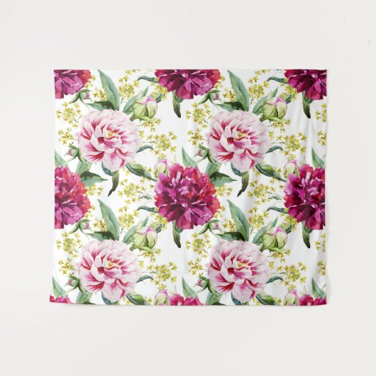 花柄 タペストリー (正面(横))